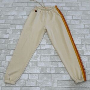Aviator Nation 5 Stripe Sweatpant in Vintage White - Size - Medium
